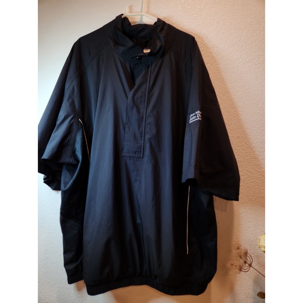 FootJoy DryJoys Performance Golf Rain Pullover Jacket XL Black‎ PTP 29" logo